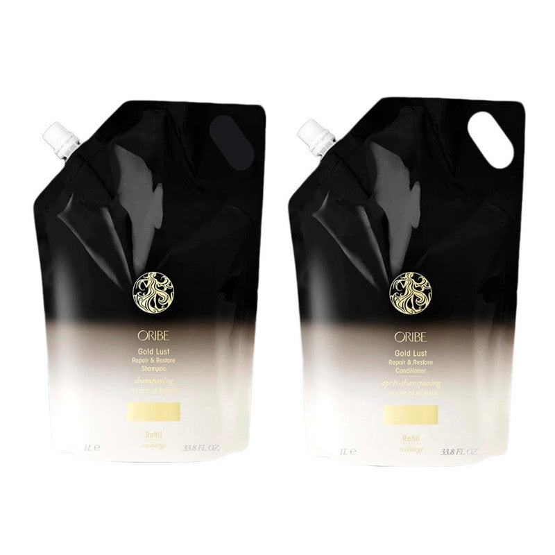 ORIBE Gold Lust Repair & Restore Shampoo and Conditioner 33.8oz DUO REFILL