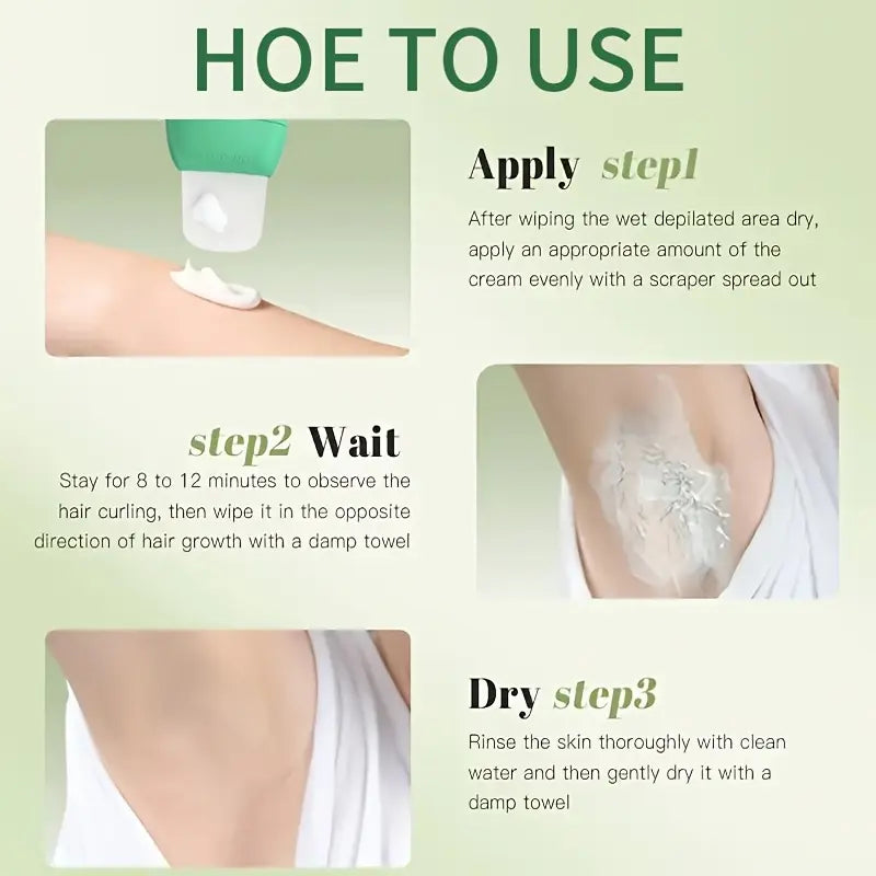 ROZINO Coconut Oil Hair Removal Cream | Gentle & Painless Depilatory for Face, Lips, Arms & Legs | 100g