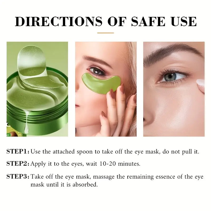 Hydrogel Under Eye Patches – Aloe Vera Eye Mask for Dark Circles, Puffiness & Fine Lines (80g)